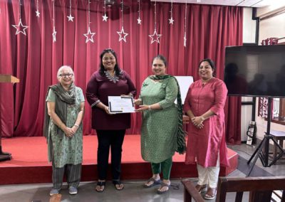 Valedictory of soft skills workshop in association with Toast masters, conducted by Ms. Sapna Shenoy